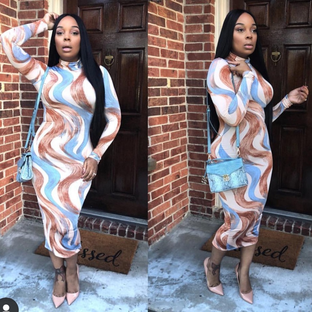 Mix Print Dress